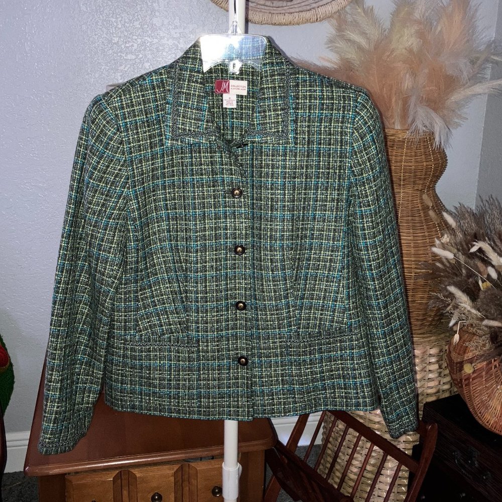 Women’s Sz. 8 Jennifer Moore JM Collection Collared Button-Down Blazer Jacket